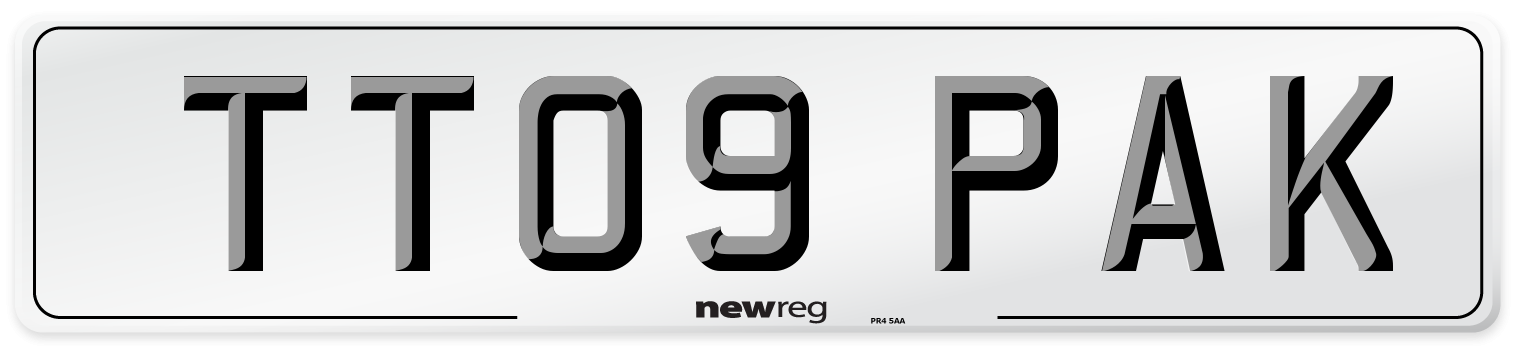 TT09 PAK Number Plate from New Reg